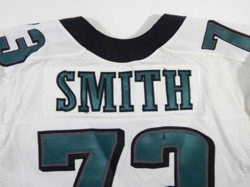 2014 Philadelphia Eagles Wade Smith 73 Jogo emitido White Jersey 46+4 718 - Jerseys de Jerseys usados ​​na NFL não assinada