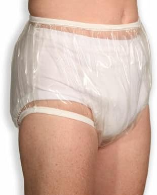 Fraldas incontestáveis ​​- calças plásticas de ajuste ideal - tampa de PVC à prova d'água cristalina 24 a 30)
