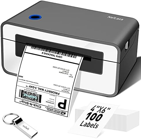 Impressora de etiqueta térmica, impressora de etiqueta de remessa com 4x6 100 PCs Lables, fabricante comercial de etiqueta térmica