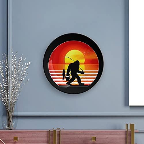 Bigfoot FishingCustom Photo Bone China Decorativa Personalidade Cerâmica Cradas de Placa Cerâmica Para Mulinas Presentes