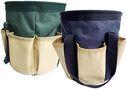 Gralara Garden Tool Bag Storage Weaving Oxford Pan de serviço pesado com bolsos laterais externos portátil durável para