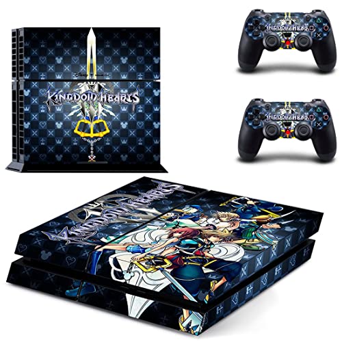 Jogo The Sora Kingdom Role-Playing PS4 ou PS5 Skin Stick Hearts para PlayStation 4 ou 5 Console e 2 Controllers Decal