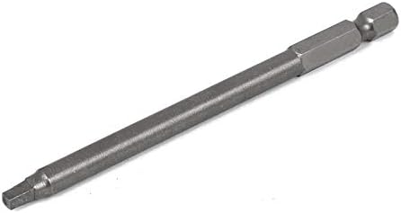 Chave de fenda 1/4 de polegada Hortel de hastes de 6 mm de diâmetro de 100 mm de comprimento da chave de fenda quadrada Bit cinza