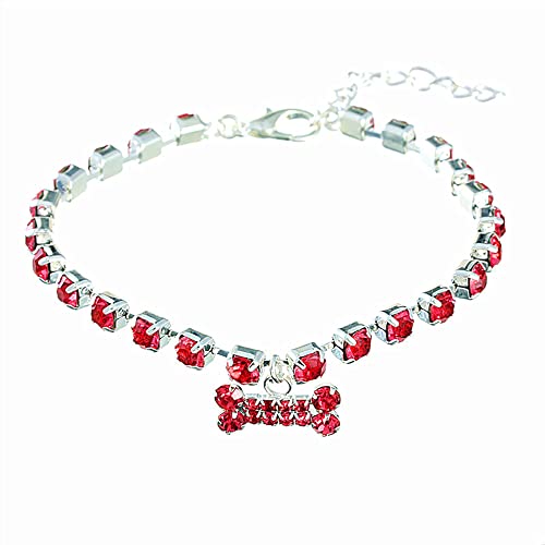 Luckwelry Pet Collar com diamantes Crystal Ajuste Crystal Diamond Elastic Pingente Pingente Cato de Casamento e Dog Small