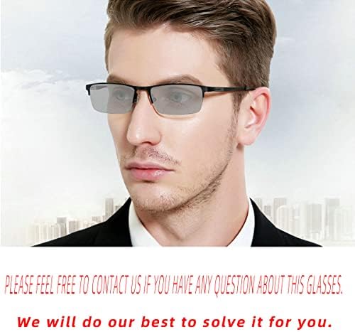 LAURELES Bifocal Reading Glasses Business Sun Photochromic Lens Metal Frame 2020 Fashion Transition Presbyopia