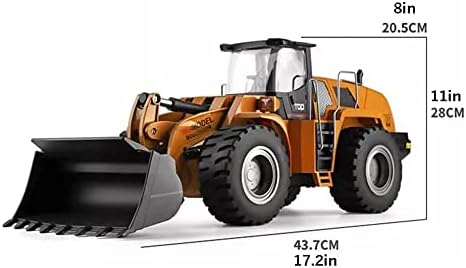 AFEBOO 1: 14 RATIO IMPORTULAÇÃO TOTALMENTE COMPROTO REMOTO FULIOTAL, TRIMOLA DE TRATOR DE CONSTRUÇÃO DO TRAÇÃO DE TRANHA DE TRILHAÇÃO DE TRIAÇÃO DE 2,4 GHz de tração nas quatro rodas, TODO METAL TROY - BRINHAMENTO DE METAL - LOUREDOR DE CONTROLO REMOTO DE CRIANÇAS