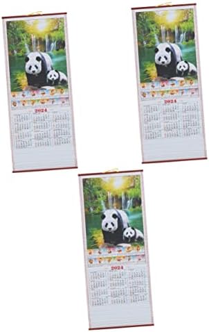 Sewacc 3pcs ano do calendário de dragão Papel de imitação do calendário