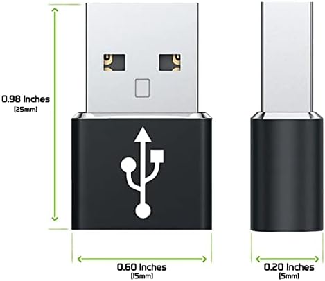 Usb-C fêmea para USB Adaptador rápido compatível com seu LG V30s+ ThinQ para carregador, sincronização, dispositivos OTG como teclado, mouse, zip, gamepad, pd