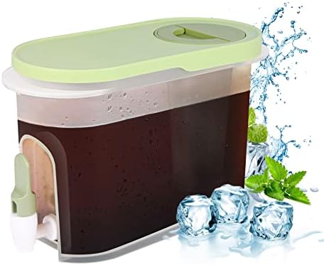 URCREEDS FECHEIRA CEADA IBELA DE CEDADE ICED com filtro de malha de aço inoxidável e torneira à prova de vazamentos, dispensador de bebidas de 1 galão com infusor de frutas para geladeira, dispensador de bebidas com Spigot para festas