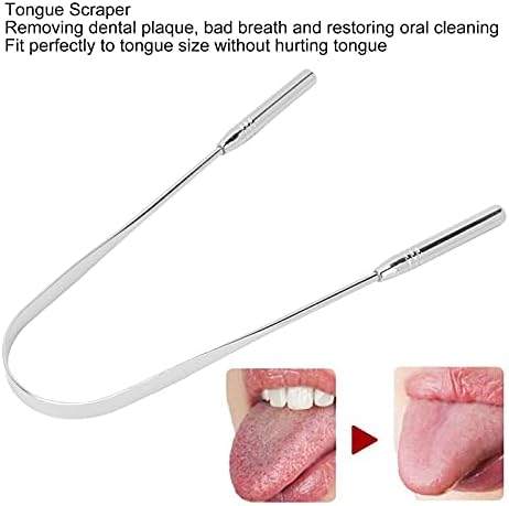 Raspador de língua de cuidados bucais, remoção de mau hálito, higiene oral em forma de U -Brafled