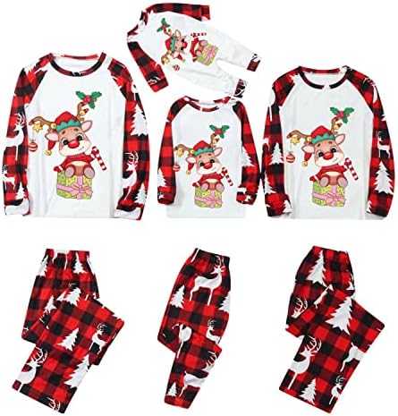 Pijama de Natal cachorro e família papai roupas de dormir para família de Natal correspondente de pijamas