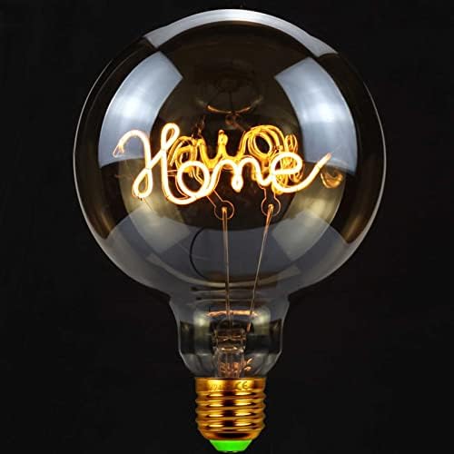 Pacote Xianfei 4, lâmpadas Edison, lâmpada de led de LED vintage G125 4W Alfabet filamento pendente lâmpada de lâmpada de