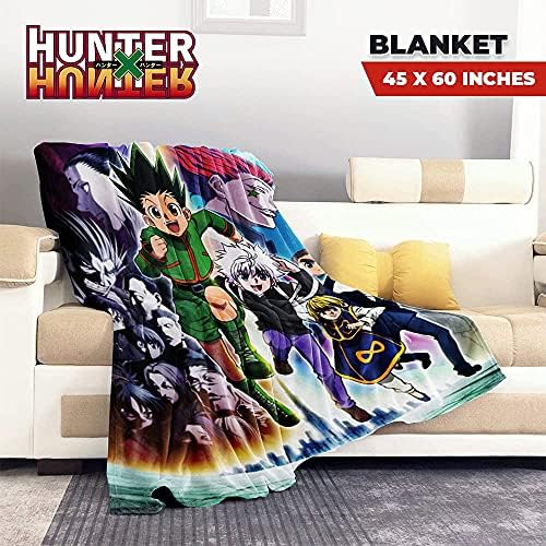 Apenas Hunter Funky X Hunter Phantom Troupe Blanket | 45 x 60 polegadas cobertor com caçador x heróis | Design baseado em anime-ótimo para fãs e colecionadores