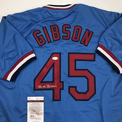 Bob Gibson Gibson St. Louis Blue JSA Coa