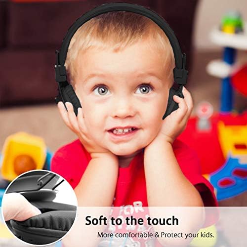 Fones de ouvido Bluetooth sem fio do Aitalk Kids, seguro para crianças com volume limitado de 75dB, 85dB, 94dB,