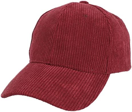 Moda feminina do boné de beisebol, 2023 Vintage Neutro Summer Solid Baseball Caps Corduroy Hat Visors, ajuste ajustável de tamanho unissex