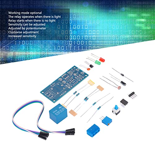 Kit DIY de controle de luz, interruptor de controle de luz kit diy abs roue lâmpada controles automáticos switches placa de