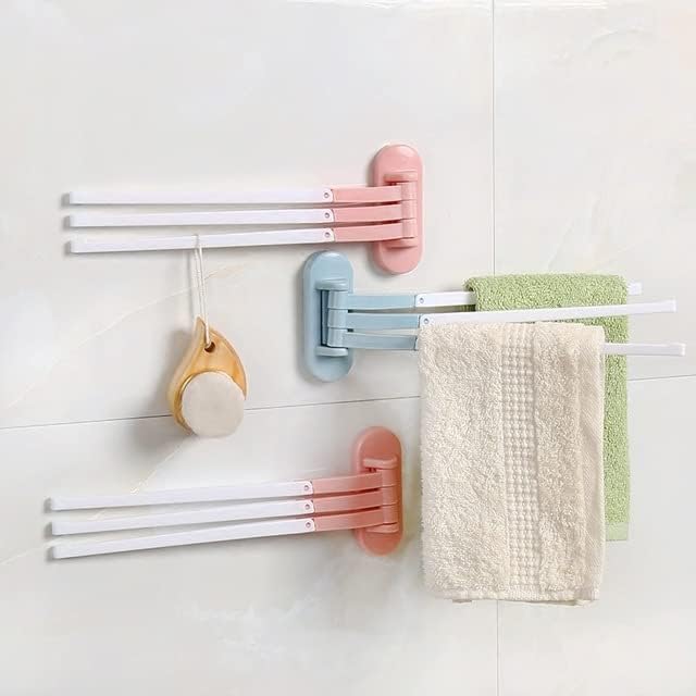 Parede do banheiro da cozinha viscose rotativa atrás de toalhas racks de armazenamento de toalhas de banheiro perfurar toalhas de parede Bracelets titulares Ferramenta de organizadores