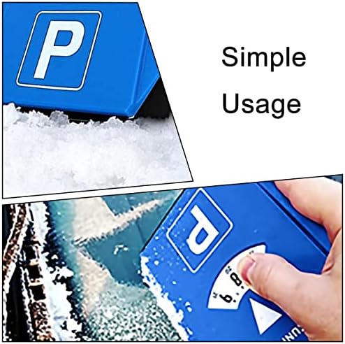 Disco de estacionamento de estacionamento QBDIANGEN com raspador de gelo Relógio de estacionamento europeu 24 horas Exibição
