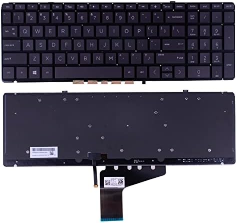 Substituição do teclado de retroilumação de layout do novo layout dos EUA para HP Spectre X360 15,6 15-Ch000 Series