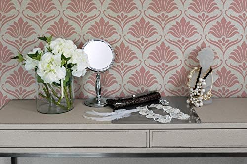 Estêncil de padrão de arte nouveau, estêncil de decoração vintage floral | Estêncil grande para pintar paredes, tecidos, móveis