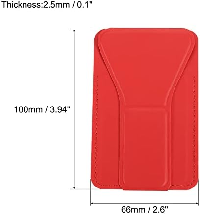 Patikil Cellphone Card Titulares, 1 Pacote Triângulo adesivo Triângulo de bolso traseiro Bolsa Pouch PU Sleeve de couro para Cartões