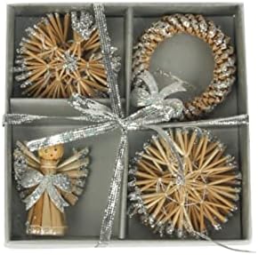 Diamond Painter Bads Christmas Creative Decoration Silver Straw Decoration Little Angel Wreath Christmas Pinging 8 Packs S Ornament