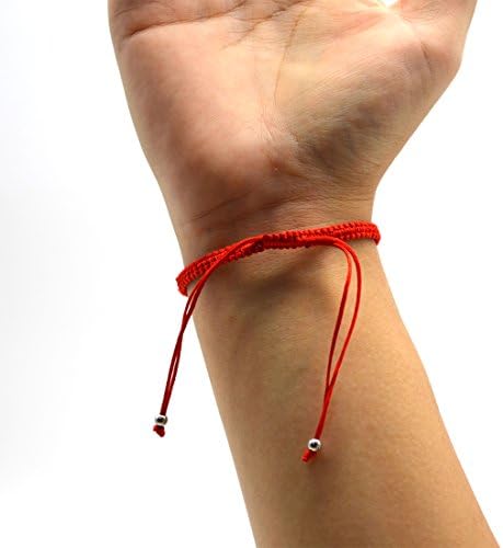 Omonic maymii · home 6 pcs Lucky Hamsa Red String Line Kabbalah Bracelets pulseira de pulseira com cordão trançado e girando o olho