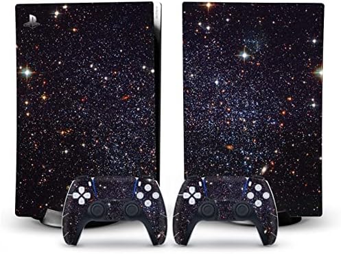 Skin de Decalque de Leewee para PS 5 Disk Edition Console e 2 controladores Skins de tampa de vinil envoltórios para