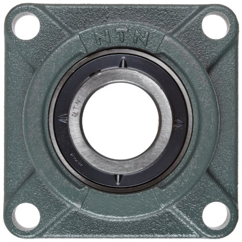 NTN UCFX08-108D1 Rolamento de flange de serviço médio, 4 parafusos, trava do parafuso de ajuste, sedimentos de contato