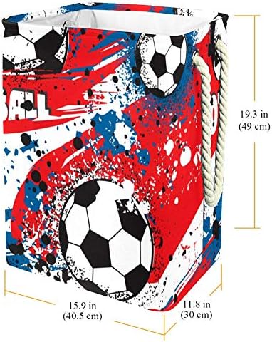 Inomer Resumo France Football Sport Ball Colors Padrão 300D Oxford PVC Roupas impermeabilizadas cesto de roupa grande para