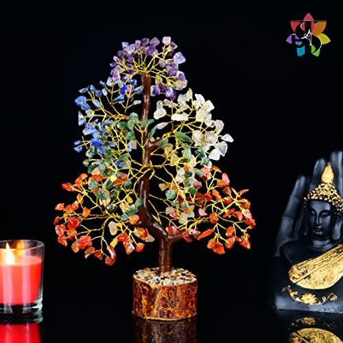 7 Chakra Tree - Chakra Tree of Life - árvores de pedras preciosas - Presentes de prosperidade - Boa sorte pedras e cristais