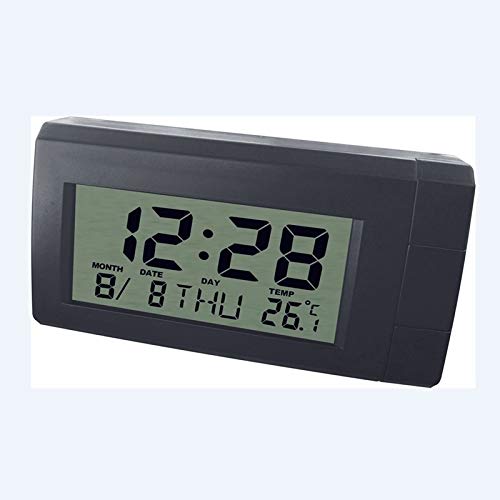 Yasez CT66 Termômetro de carro Relógio Digital Relógio Mini Relógio automotivo Mês Automotive Data Termômetro de cor
