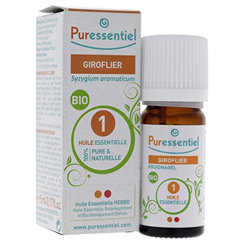 PureSentiel Gerânio Oil, alívio de aromaterapia, calma - puro, orgânico e natural - grau terapêutico, qualidade premium e certificada - feita na França - 0,17 fl oz