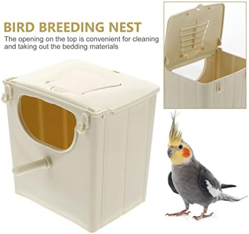 Caixa de nidificação de pássaros de Zerodeko 4pcs, caixa de ninho de periquito de plástico pendurado na gaiola de reprodução