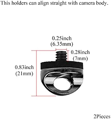 Yadaland 1/4-20 parafuso de cinta de pescoço da câmera de 6 mm de diâmetro do adaptador de sapato quente de 6 mm Trepa