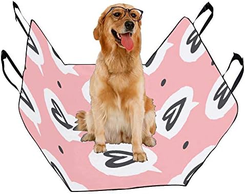 Enevotx Tampa de assento de cão Enevotx personalizado Design de impressão em forma de coração Arte Adoro imprimir capas de assento de carro para cães impermeabilizada Diperlip Durable Pet Self Car Seat Dog Carre