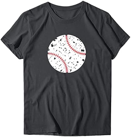 Camiseta de vaca highland para mulheres casuais baseball impressão de beisebol curto manga curta camiseta camiseta de festa de