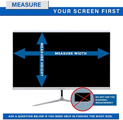 Acrílico 27 ​​- HD Anti-Glare Anti-Blu-Ray Computer Screen Filtro de privacidade Filtro Widescreen Monitor de computador- 24,1 x 15.1 - Monitore a suspensão da estrutura