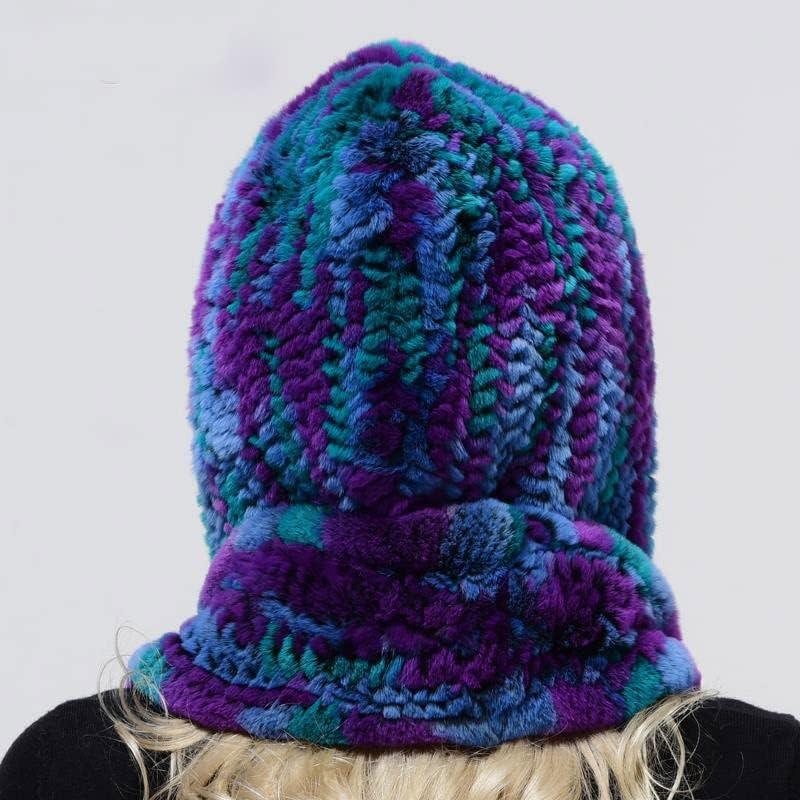 Angxiong Winter Hood Hat Knit Multi Color Headwear