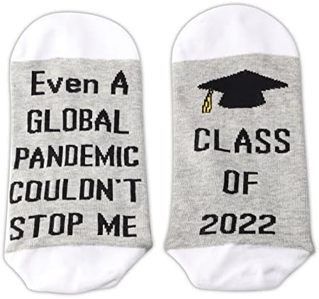 Jniap 2 pares de meias de graduação, mesmo um global não conseguiu me impedir de jóias de tampa de formatura para mestre em enfermagem