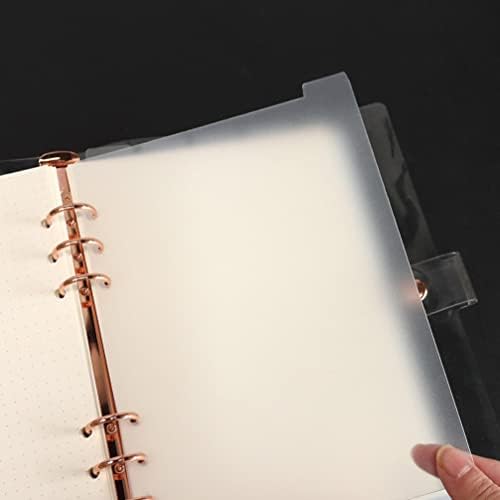 IPETBOOM transparente PVC Binder Divisher Notebook Divisores de fichário claro A5 abrigos de tamanho fosco A5 abas