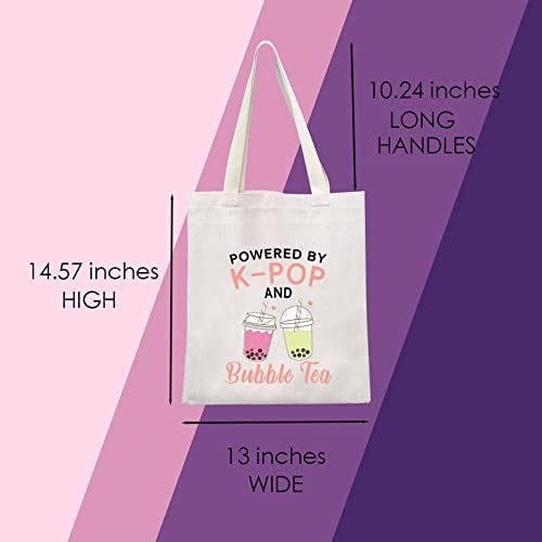 Mnigiu K-Drama Lover Makeup Bag, alimentado por K-pop e Bubble Tea Lover Gift Travel Zipper Bolsa