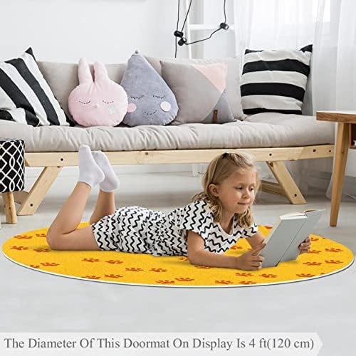 Llnsupply Kids tocam tapete, tapetes de área redonda de 5 pés Rounds macios de pilhas de bebê de pilha de bebê
