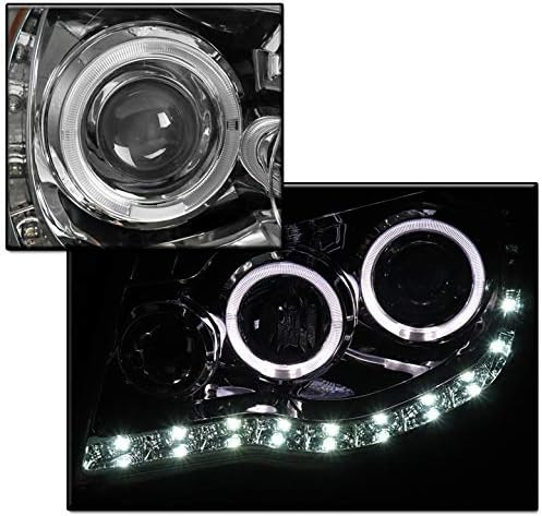 ZMAUTOPARTS HALO LED DRL BLACK Projecor Fenchets Headlamps para 2005-2011 Toyota Tacoma