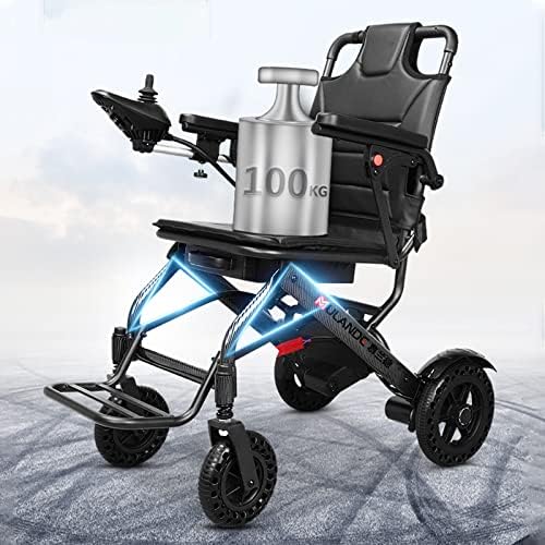 Silla de Ruedas para adultos, scooter de mobilidade de cadeira de rodas Ultra leve, cadeiras de rodas elétricas para adultos 13,8 kg quando sem baterias, podem durar 23-25 ​​milhas