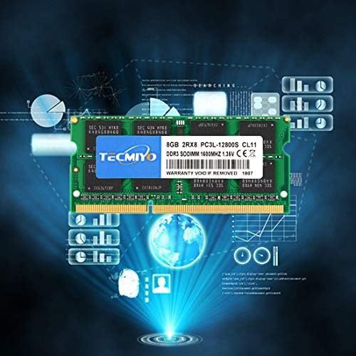 Tecmiyo 16 GB Kit DDR3L-1600 SODIMM, DDR3 RAM 2RX8 1.35V/1,5V CL1