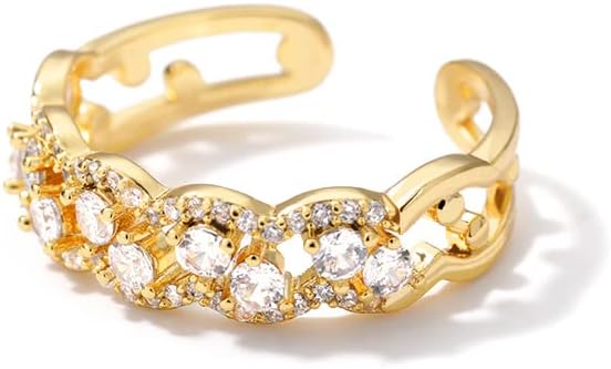 Longliter Trend Women Rings Crystal Butterfly Charme de toque de dedo Ringos de casamento simples projetados para mulheres