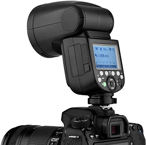 Flash GODOX V1-C para câmera Canon, 76WS 2.4G TTL Redonda Speedlight Speedlight, 1/8000 HSS, 480 fotos de energia completa, tempo de reciclagem de 1,5s, 2600mAh de bateria de lítio, lâmpada de modelagem de LED de 10 níveis