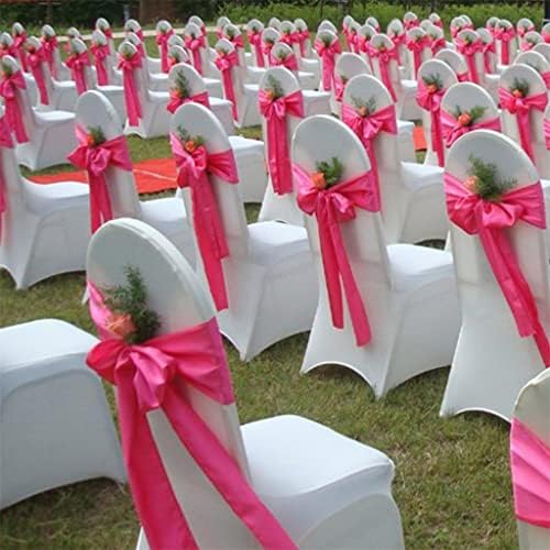 N/A 50 Pack de cadeira de cadeira de cetim Belra feita em banquete de casamento Várias decorações festivas